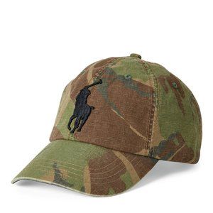 Brand New Polo Ralph Lauren BIG PONY Camouflage Camo Baseball Cap Hat Adjustable